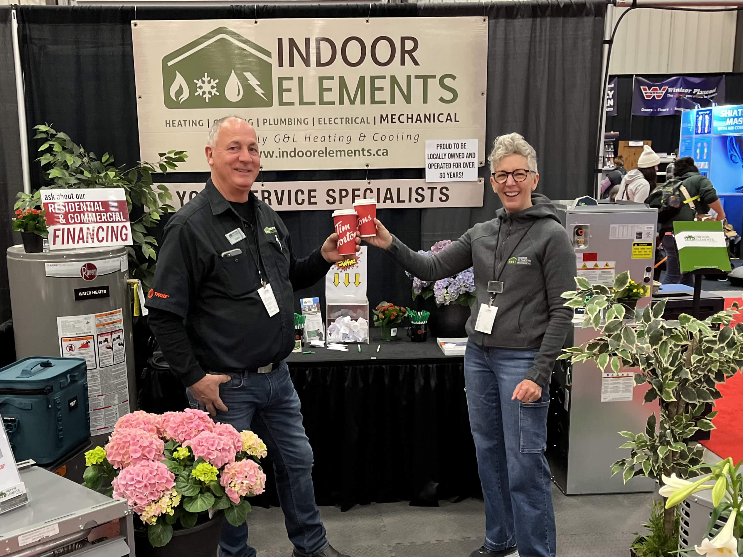 Gord and Lena the original Indoor Elements Mechanical Founders